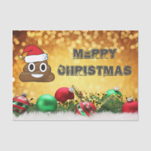 Papier Mousseline Dunette hilare d'Emoji de Joyeux Noël