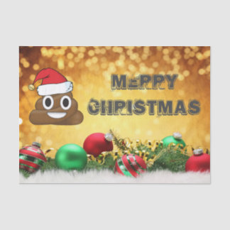 Papier Mousseline Dunette hilare d'Emoji de Joyeux Noël
