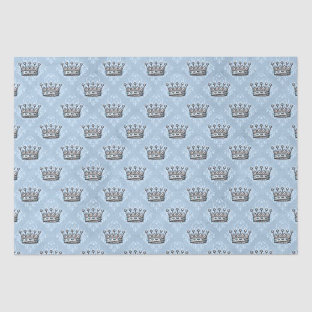 Papier Mousseline Dusty Blue & Pink Alice in Wonderland Baby shower (Recto)