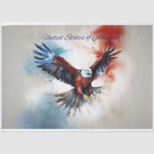 Papier Mousseline Eagle Flying United States of America Découpage
