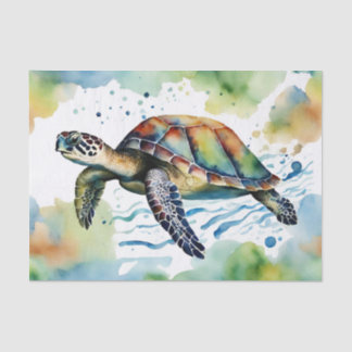 Papier Mousseline Eau Abstraite de la tortue de mer