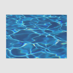 Papier Mousseline Eau de la piscine bleu foncé