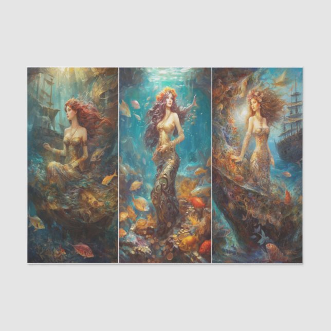 Papier Mousseline Eaux dorées (Recto)