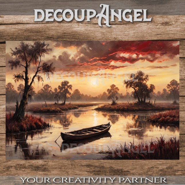 Papier Mousseline Eaux silencieuses - Découpage - (Créateur téléchargé)