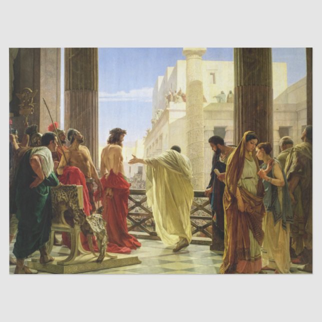 Papier Mousseline Ecce homo de Antonio Ciseri (Recto)
