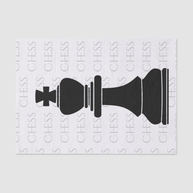 Papier Mousseline Échecs King Classic Pièce moderne Noir, Blanc (Recto)