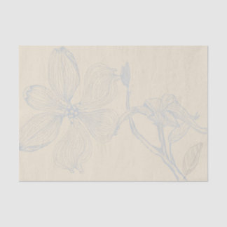 Papier Mousseline Échelle Lg de la branche de bois de chien esquissé