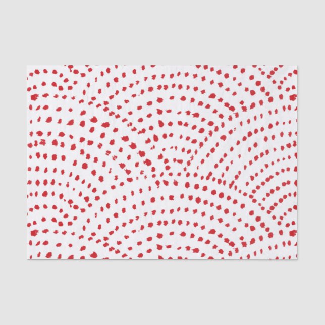Papier Mousseline Échelles de points d'encre - Points blancs sur rou (Recto)