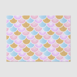 Papier Mousseline Échelles en pastel de sirène
