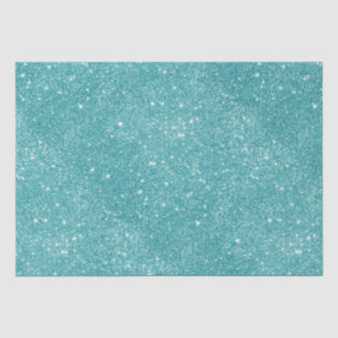 Papier Mousseline Éclats de Parties scintillant Turquoises