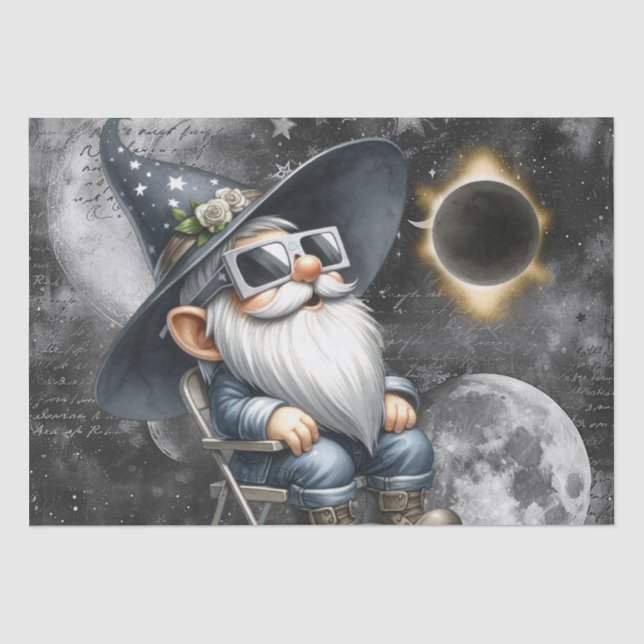 Papier Mousseline Eclipse Astronomie Gnome céleste (Recto)