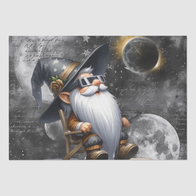 Papier Mousseline Eclipse Astronomie Gnome céleste (Recto)