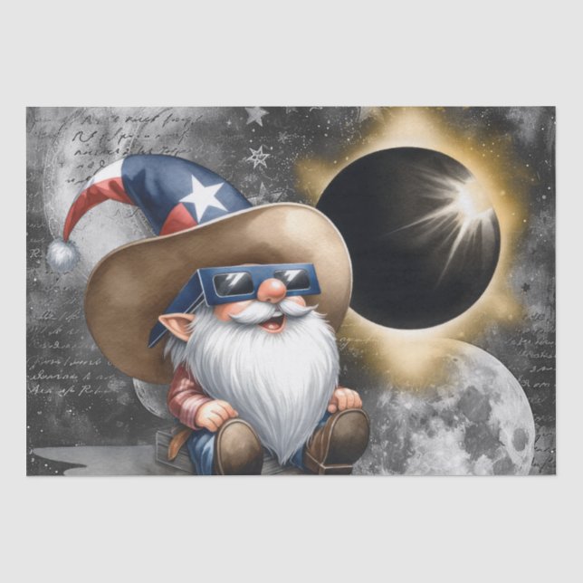 Papier Mousseline Eclipse Astronomie Gnome céleste (Recto)