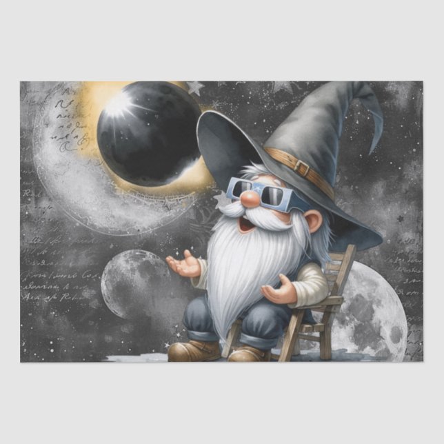 Papier Mousseline Eclipse Astronomie Gnome céleste (Recto)