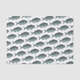Papier Mousseline École de poisson Vintage de couleur Turquoise Moti