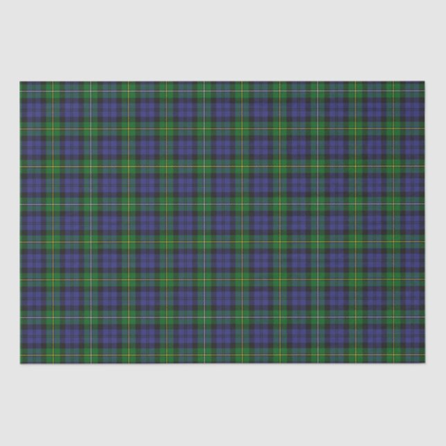 Papier Mousseline écossais Campbell Family Tartan Motif (Recto)