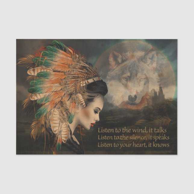 Papier Mousseline Écouter le vent (Recto)