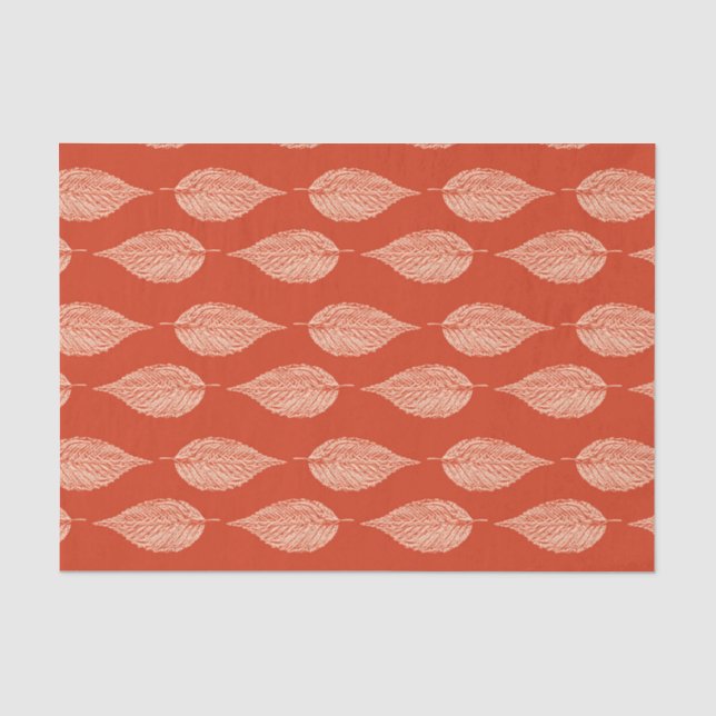 Papier Mousseline Écran Feuille de hêtre, Mandarin Orange (Recto)