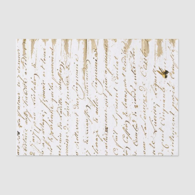 Papier Mousseline Écriture française (Recto)