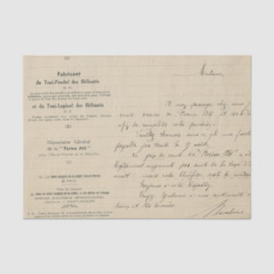 Papier Mousseline écriture vintage