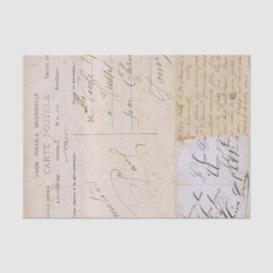 Papier Mousseline Écriture vintage antique de cartes postales