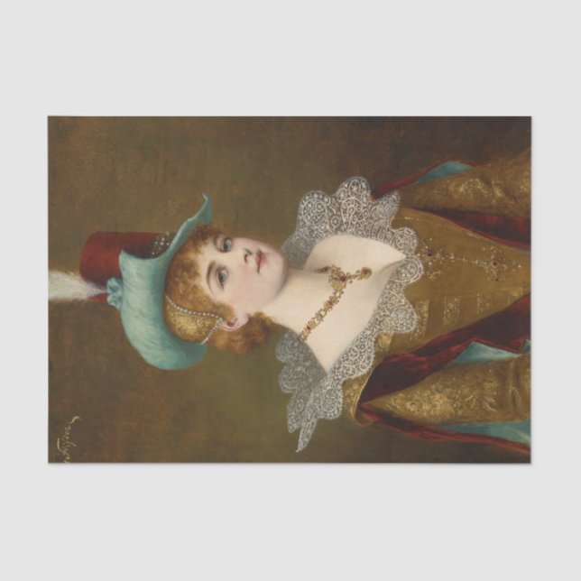 Papier Mousseline Edeldame (Noblewoman) par Moritz Stifter (Recto)