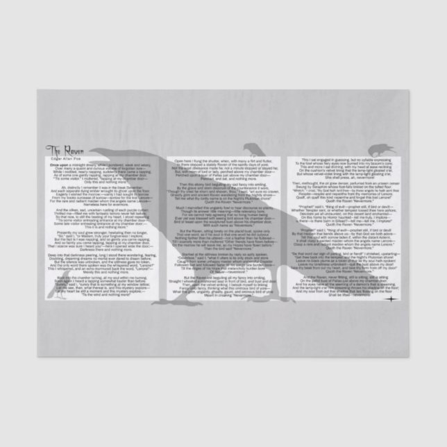 Papier Mousseline Edgar Allan Poe Le Corbeau (Recto)
