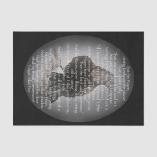 Papier Mousseline Edgar Allen Poe Le Poème Halloween Raven Bird