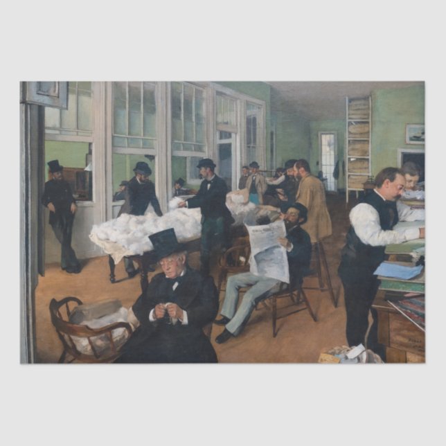 Papier Mousseline Edgar Degas - Bureau de coton à la Nouvelle-Orléan (Recto)
