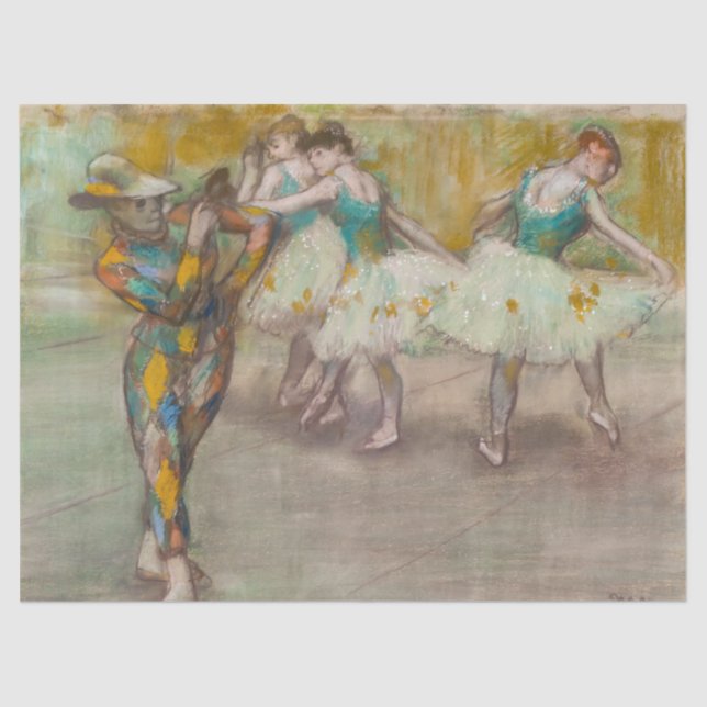 Papier Mousseline Edgar Degas - Harlequin Dance (Recto)