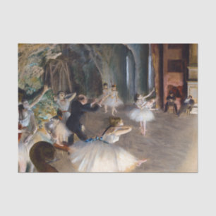 Papier Mousseline Edgar Degas - La répétition de ballet sur scène