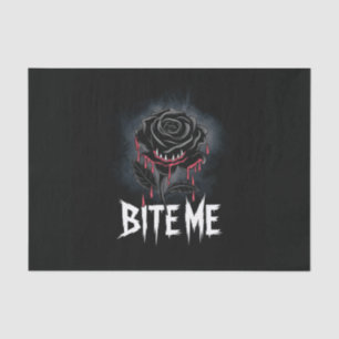 Papier Mousseline Edgy 'Bite Me' Design Rose gothique