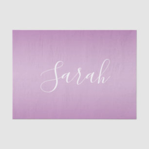 Papier Mousseline Editable Soft Mauve Ombre & White Text Script