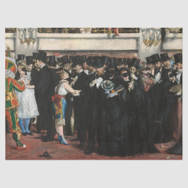 Papier Mousseline Edouard Manet - Bal masqué à l'Opéra (Recto)