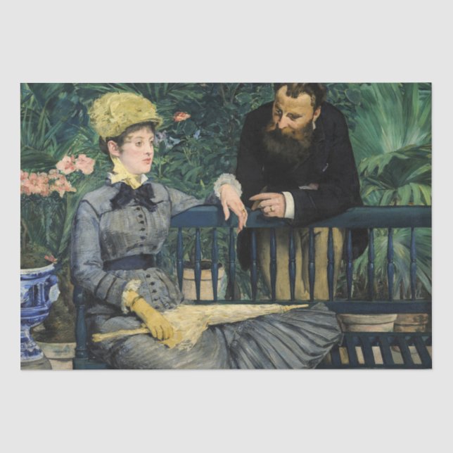 Papier Mousseline Edouard Manet - Dans la serre (Recto)