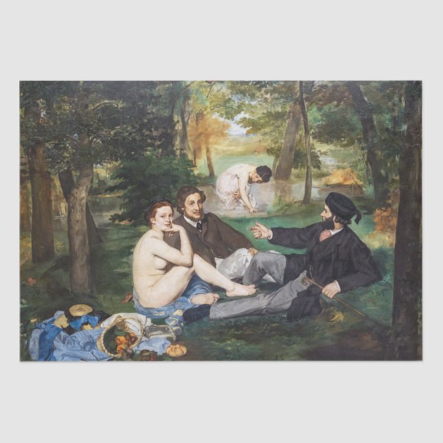 Papier Mousseline Edouard Manet - Déjeuner sur l'herbe (Recto)