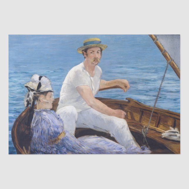 Papier Mousseline Edouard Manet - En bateau (Recto)