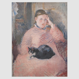 Papier Mousseline Edouard Manet - Femme avec chat