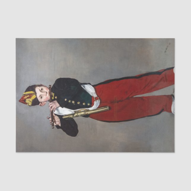 Papier Mousseline Edouard Manet - Le Fifer / Jeune Flutiste (Recto)
