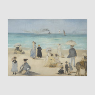 Papier Mousseline Edouard Manet - Sur la plage, Boulogne-sur-Mer
