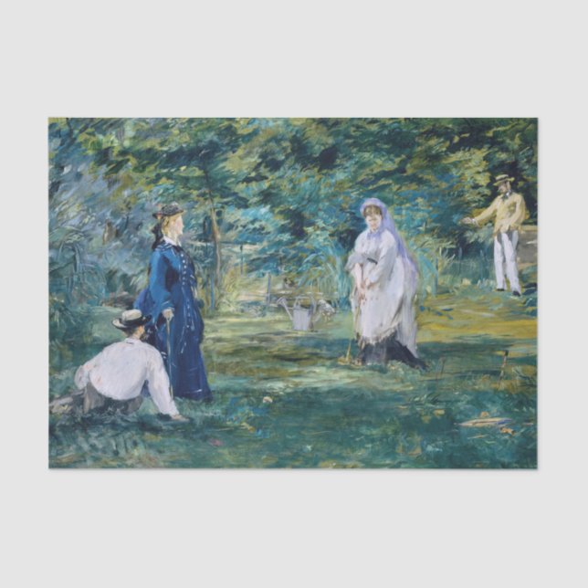 Papier Mousseline Edouard Manet - Un jeu de Croquet (Recto)