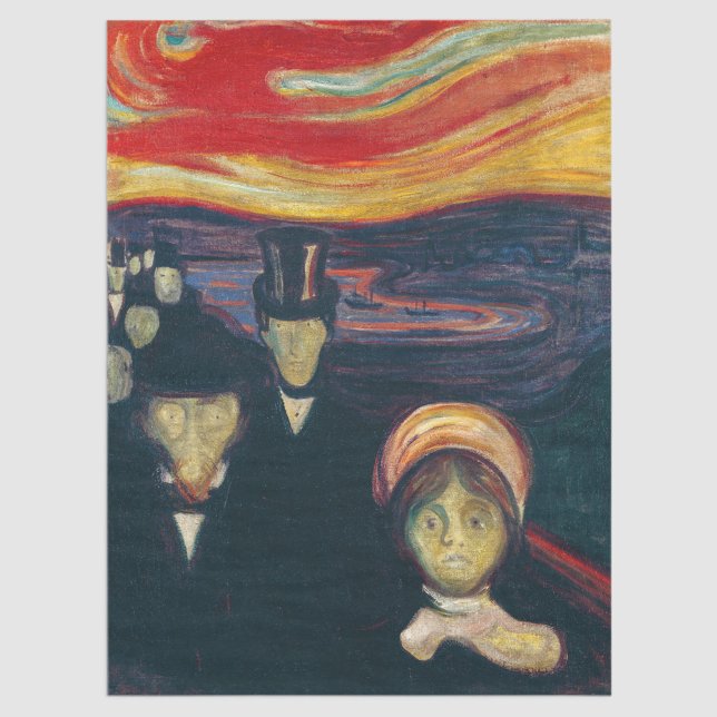 Papier Mousseline Edvard Munch - Anxiété (Créateur téléchargé)