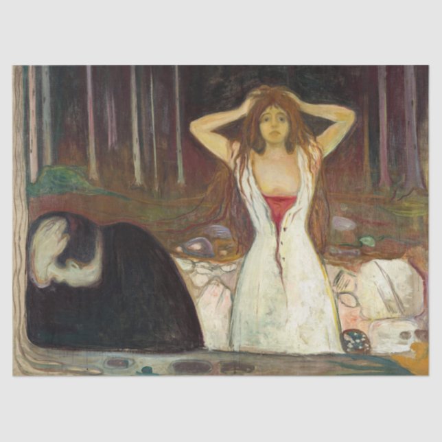 Papier Mousseline Edvard Munch - Ashes (Recto)