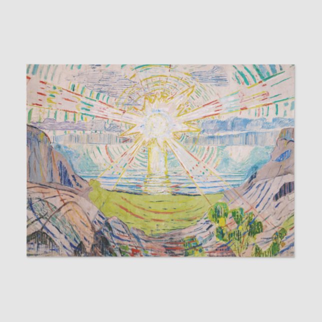 Papier Mousseline Edvard Munch - Le Soleil 1910 (Recto)