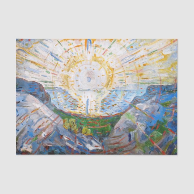 Papier Mousseline Edvard Munch - Le Soleil 1912 (Recto)