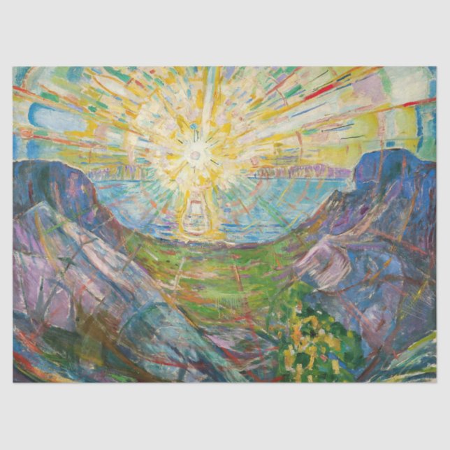 Papier Mousseline Edvard Munch - Le Soleil 1916 (Recto)