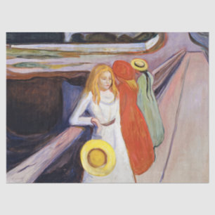 Papier Mousseline Edvard Munch - Les filles sur le pont 1901