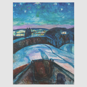 Papier Mousseline Edvard Munch - Nuit étoilée 1922
