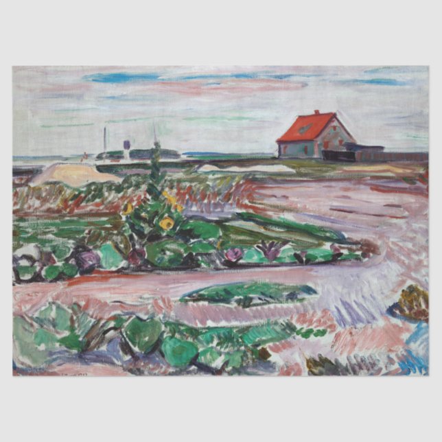 Papier Mousseline Edvard Munch - Seashore. Paysage près de Lubeck (Recto)