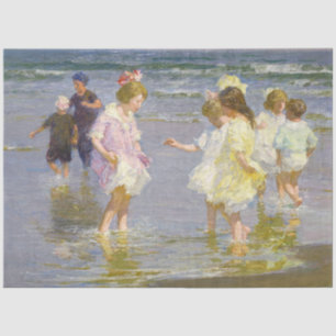 Papier Mousseline Edward Potthast Beach Découpage d'oeuvres d'art
